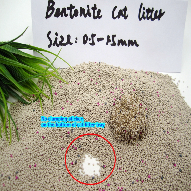  Popular Eco-friendly Ball Shape Bentonite Cat litter 0.5-1.5cm