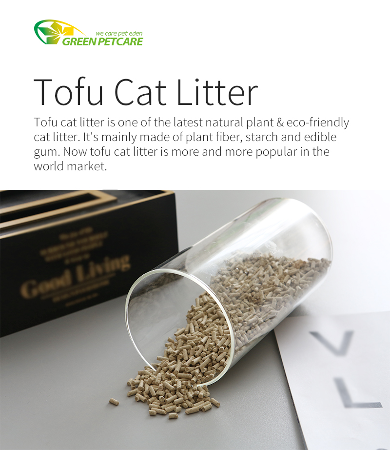Quickly clumping highly absorbed natural tofu cat litter in China Manufacture