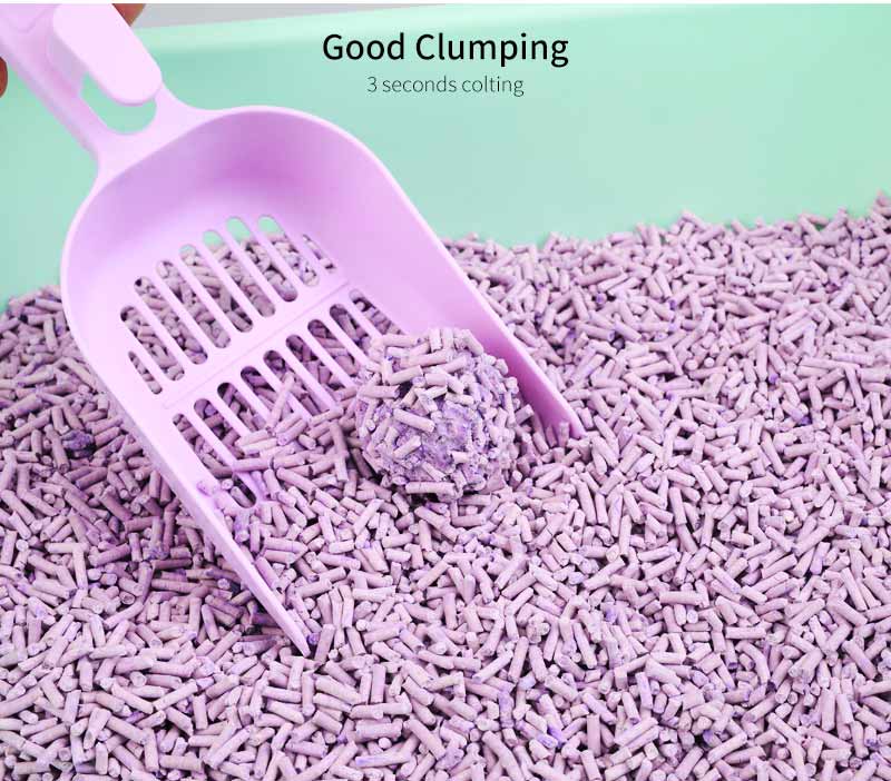  Natural plant 2.0mm strip shape clumping flushable tofu cat litter