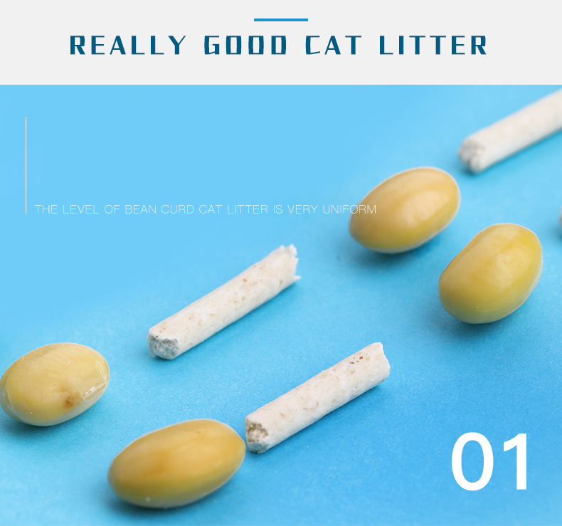 2020 Cat friendly flushable super odor control tofu cat litter